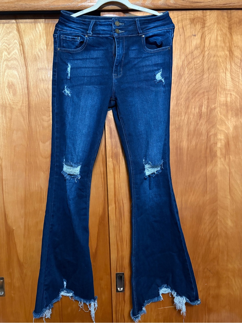 Petra153 Flare Destroyed Hem/Distressed Jeans - Size 30/13